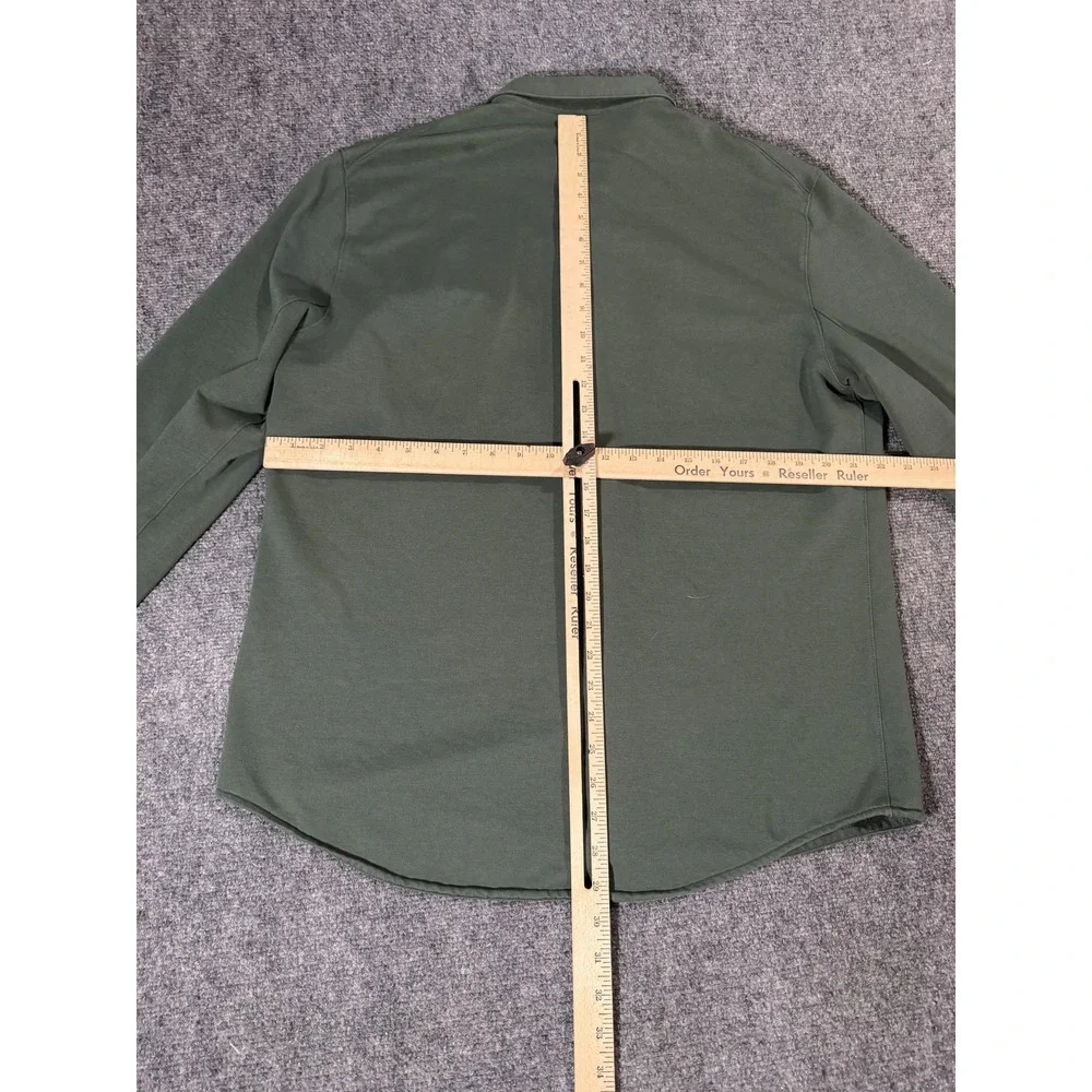 Lululemon Shirt Mens XL Green Snap Front Jersey Long Sleeve Overshirt Casual - Picture 6 of 9